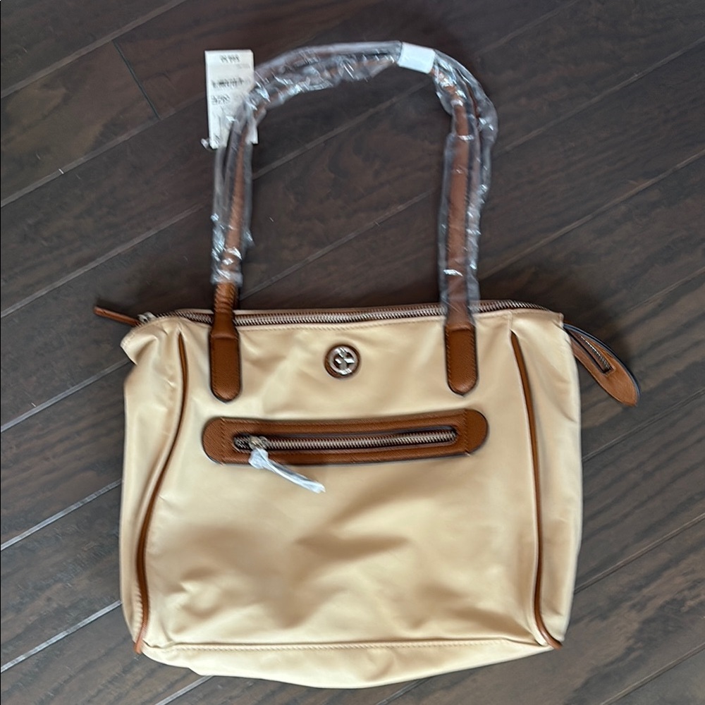 Gianni Bini Tan and Brown Shoulder Bag